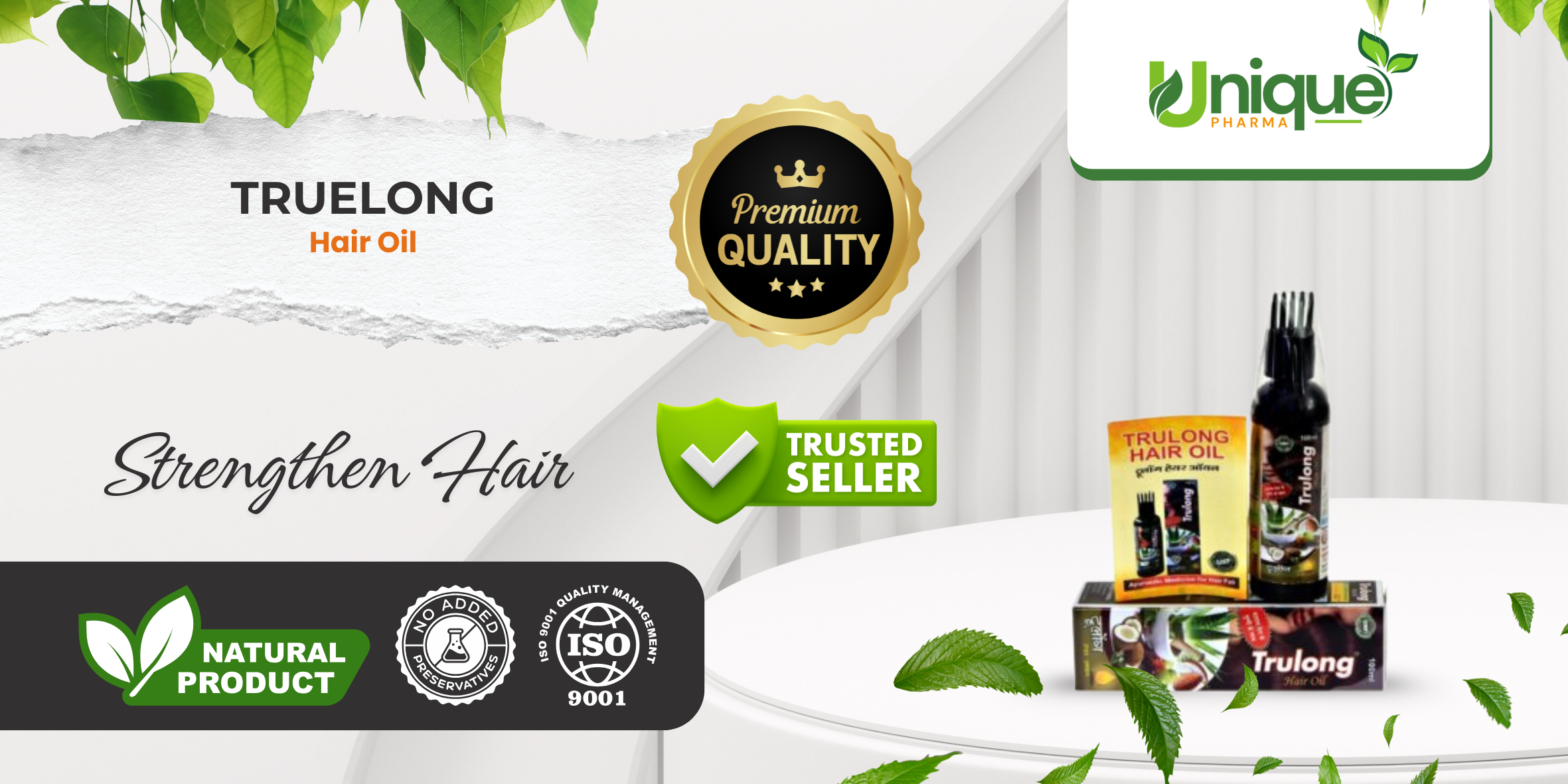 Truelong Hair Oil Banner